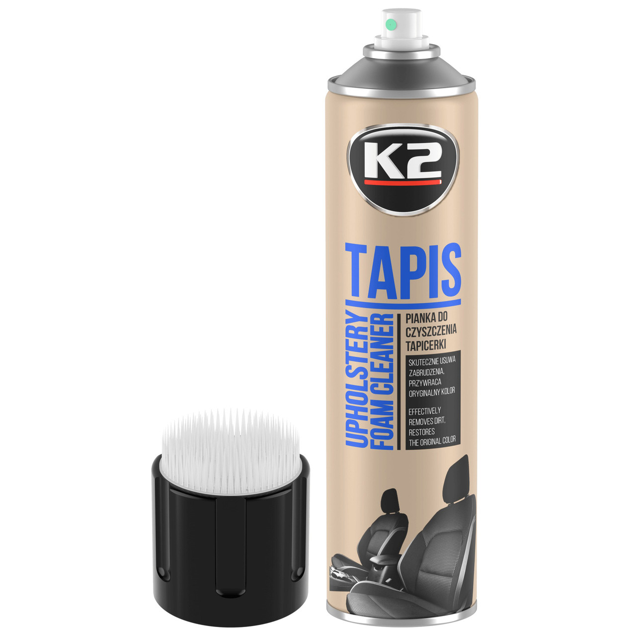 Піна для чищення оббивки K2 TAPIS зі щіткою 600 мл аерозоль K206B